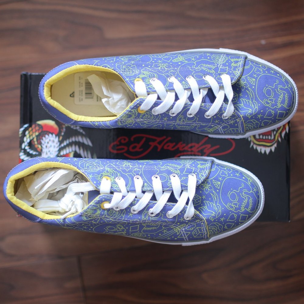NWT Ed Hardy Skull Sneakers.